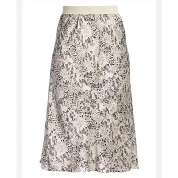 ATM Silk Snake-Skin Pattern Midi Skirt in Haze Pavement Combo - Picture 1 of 7